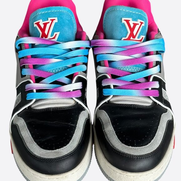 Louis Vuitton Black Multicolor Upcycle Trainers - Picture 2 of 8
